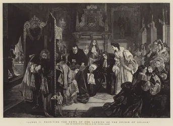 James II tar emot nyheterna om prinsen av Oranges landning